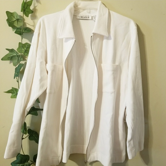 Chaus Sweaters - Chaus sport white  sweater  size L